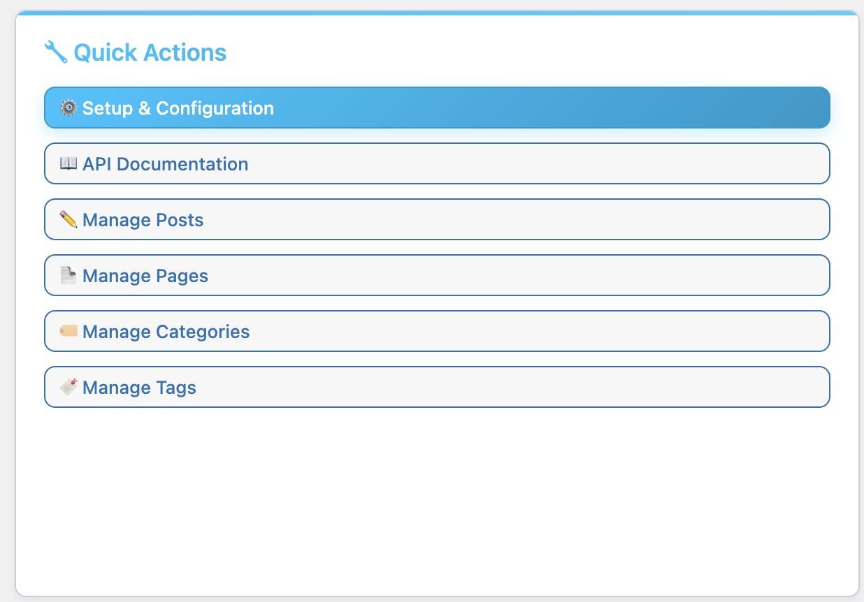 Metronyx Headless CMS Connector admin dashboard overview
