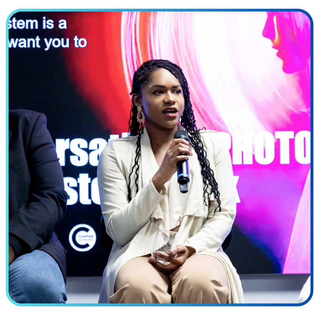 Arielle Phoenix speaking at Milton Keynes Tech Week about AI and SEO