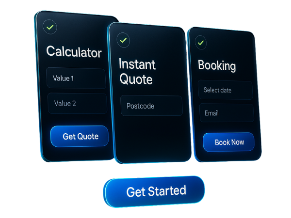 Programmatic lead generation landing pages mocked up