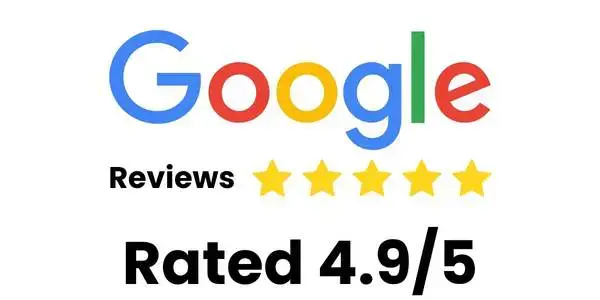 Google five-star rating badge